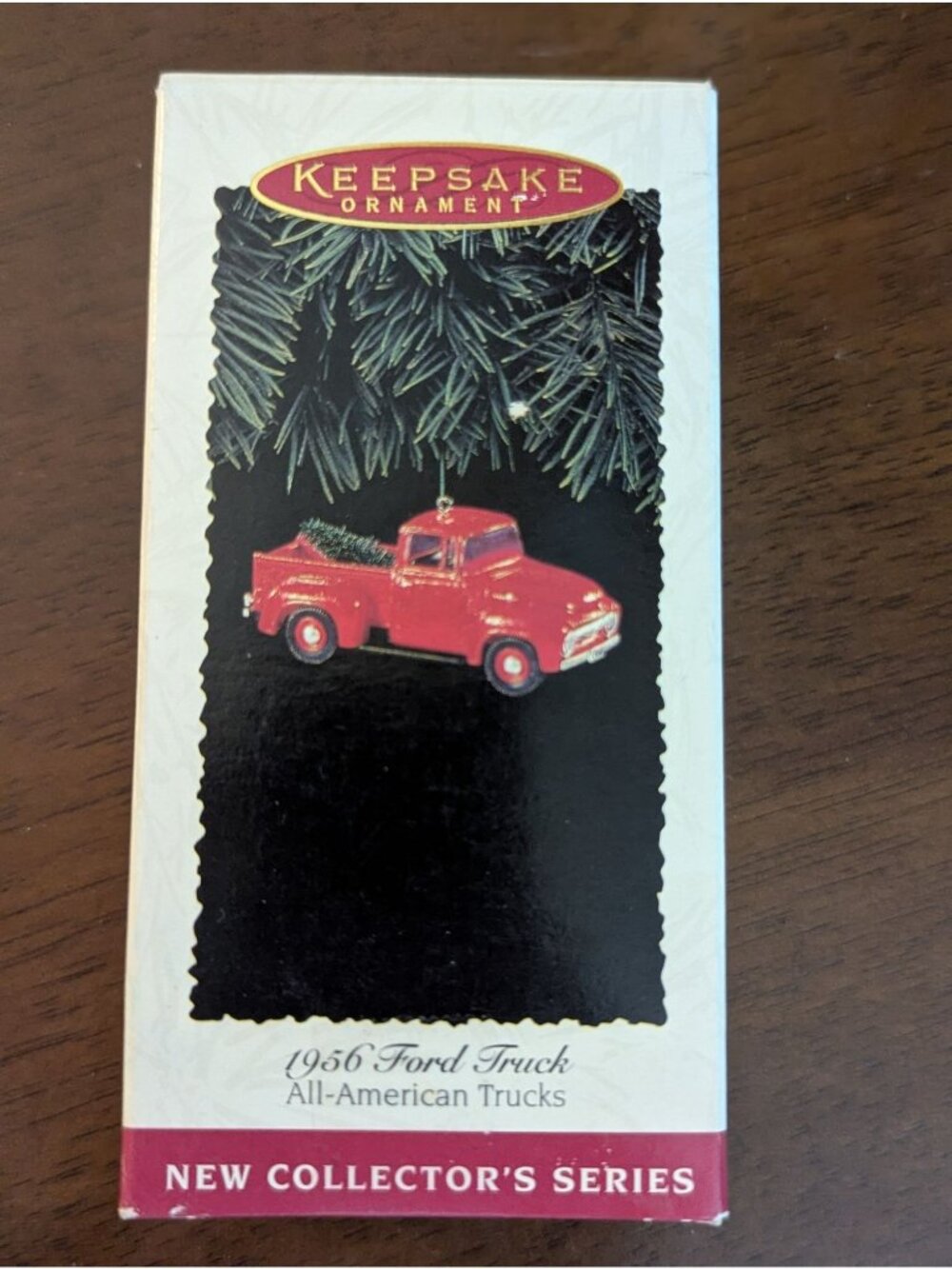 1995 Hallmark Keepsake Ornament 1966 Ford Truck All-American Series Red Handcraf